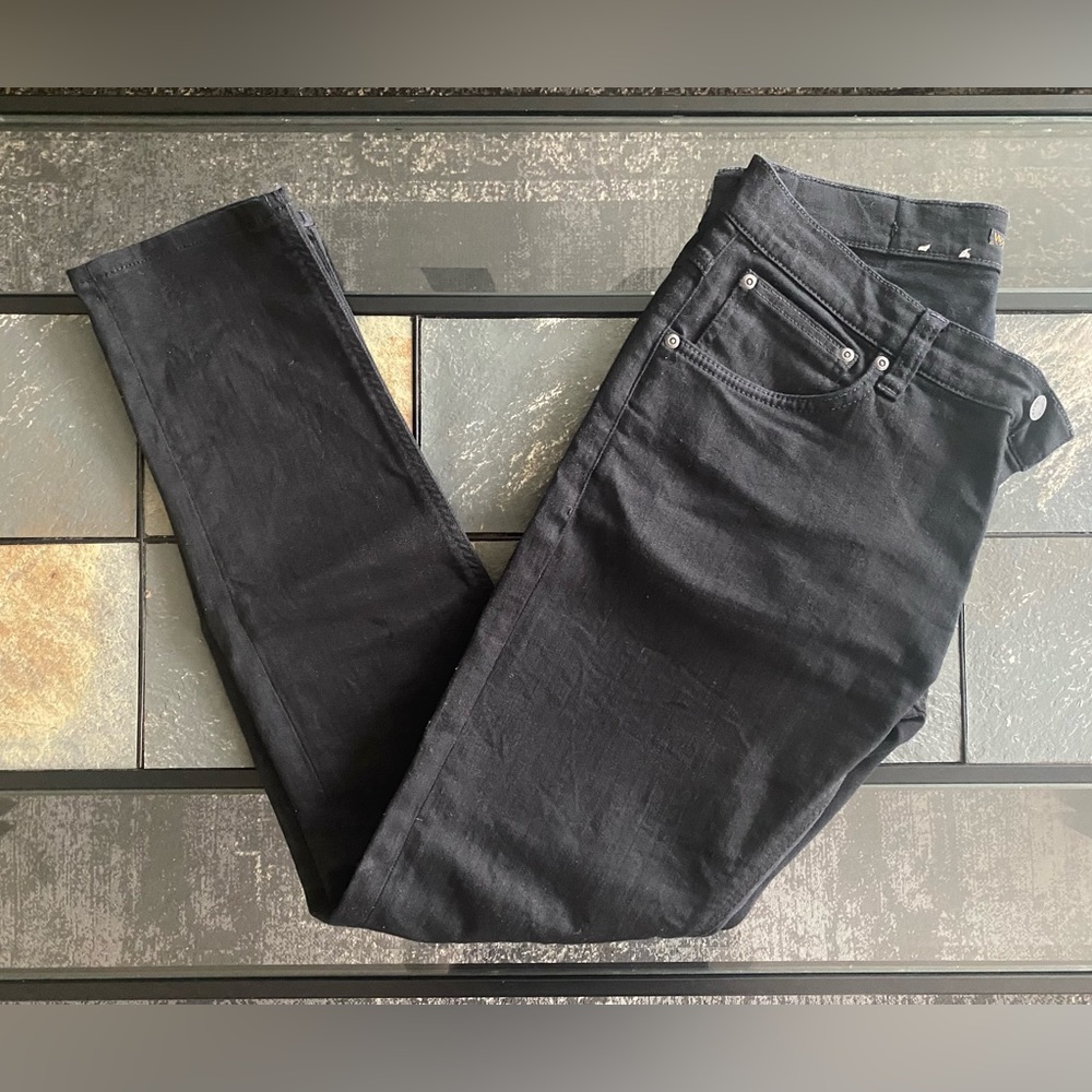 Nudie Tight Terry Black Jeans 33 Organic Cotton Denim Slim
